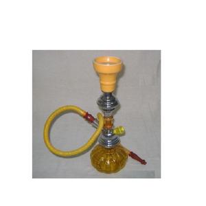 Cachimba con Base de vidrio de color amarillo, piezas de Metal y cerámica, Hookah para el hogar y bares, artesanías de Metal - Product Image 2