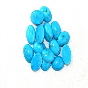 Cabujones de forma ovalada azul turquesa de alta calidad para colección de cuentas de joyería Lisa piedra de nacimiento a granel - Product Image 4