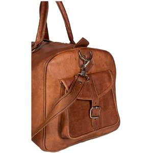 Sac de voyage week-end en cuir véritable de style marocain 2019, sac de voyage élégant pour une nuit, fabriqué au Maroc - Product Image 3