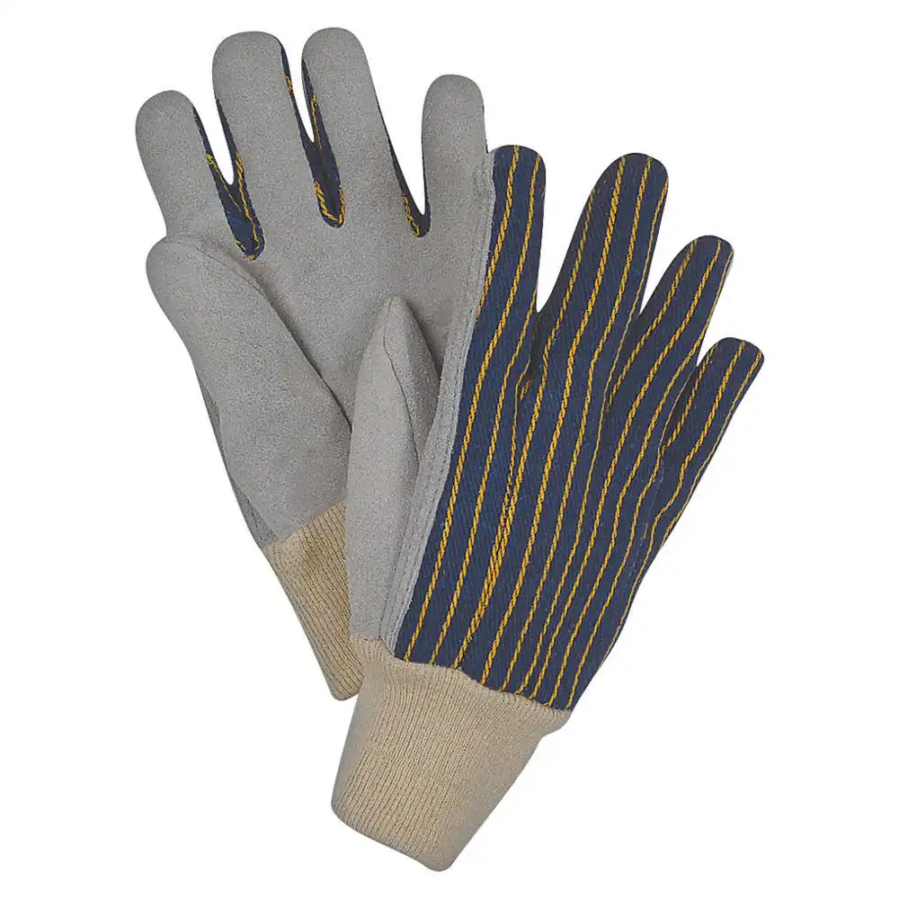 Standard Cow Split Leather Work Gloves Driver Gloves Truck Warehouse Gardening Men Women Knitted Cuff Assembly Hand Gloves