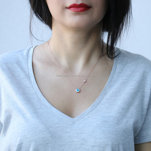 Colgante de ojo hecho a mano para mujer, joyería de plata de ley 925 turca, moda - Product Image 1