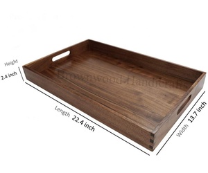Superior Quality Handmade Pine Wood Serving Tray Coffee Serving Tray for Hotels and Restaurants by Indian Manufacturer Low Price - Product Image 2