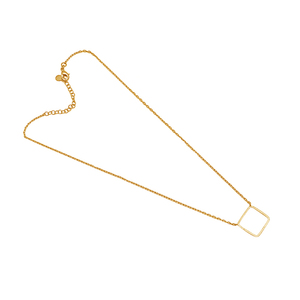 Collar liso de Plata de Ley 925 Diseño único Collar chapado en oro hecho a mano Collar de moda para regalo de boda para ella. - Product Image 1