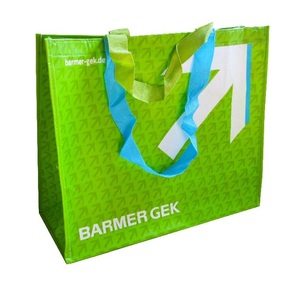 120gsm RPET Eco-Friendly <b>Woven</b> Shopping <b>Bag</b> with Double Handles GRS Certified - Product Image 1