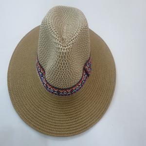 Chapeau de paille de style cowboy du Vietnam avec bande de couleur Chapeau fait main de qualité supérieure - Product Image 4