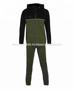 Survêtement ajusté en coton pour homme, vente en gros, blocs de couleur, avec impressions brodées à séchage rapide pour la salle de sport, livraison aérienne - Product Image 3