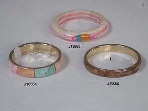 Pulsera de mosaico de hueso con incrustaciones de puntos de Metal verde moderno en Base de latón Brazaletes de incrustaciones de hueso de moda para mujeres y niñas - Product Image 4