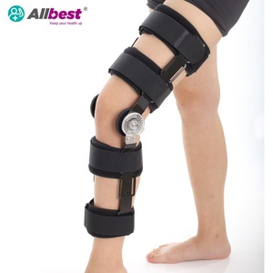 Allbest Orthopedic Short Range of Motion (ROM) <b>Hinged</b> <b>Knee</b> <b>Brace</b> Black One Size for Fracture Healthcare Supply - Product Image 3