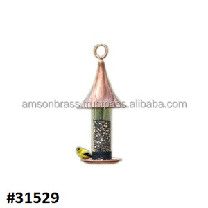 Pendant Lamp Shaped Bird Feeder in Copper <b>Garden</b> <b>Ornaments</b> - Product Image 6