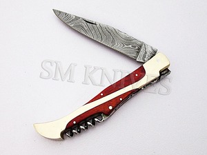 Cuchillo Plegable Multifuncional de Acero de Damasco Hecho a Mano Laguiole (SMF16) - Disponible OEM, Garantía de 3 Años - Product Image 5