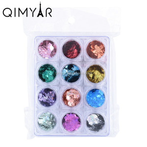 Arte de uñas lentejuelas Paillette brillante mezclado forma láser lentejuelas brillos de brillos arte de uñas Consejos encanto - Product Image 5