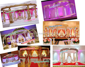 Elegante Mandap de Boda con Mariposas, Mandap de Boda de Cristal, Mandap de Boda de Fibra, Decoración de Boda AUSTRALIA - Product Image 2