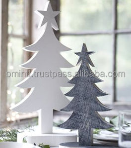 Nuevo Juego de 2 árboles de madera envejecidos de Navidad con colores y tamaños personalizados a precios al por mayor - Product Image 6