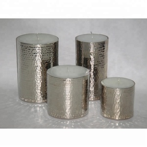 โถเทียนเคลือบแว็กซ์ดีไซน์หรูหราสำหรับตกแต่งโต๊ะและให้แสงสว่าง - Product Image 1