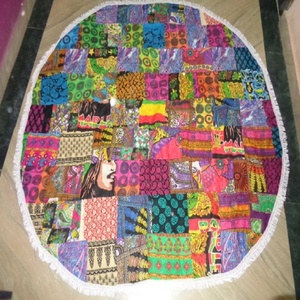Tapiz de playa con estampado de mandala de retazos Tapiz estampado de algodón de gran tamaño Técnicas de punto - Product Image 1