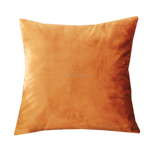 Funda de cojín de terciopelo cuadrado indio Funda De Almohada decorativa para el hogar de estilo liso Técnica tejida de La India - Product Image 3