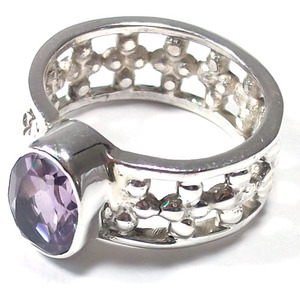 Bagues en argent améthyste, bijoux, vente en gros, 925 Sterling - Product Image 5