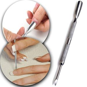 Empujador y limpiador de uñas de acero inoxidable profesional, alta calidad, para cutículas, venta al por mayor, Etiqueta Privada, herramienta de limpieza trasera - Product Image 3