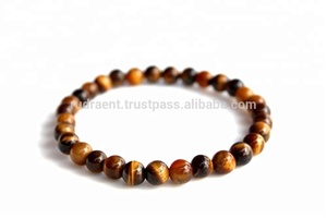 สร้อยข้อมือลูกปัดตาเสือธรรมชาติขนาดเล็กสไตล์โบฮีเมียนของขวัญวันครบรอบแต่งงานของบุคคลที่ได้รับการรับรองสัญลักษณ์ของบุคคลที่สาม - Product Image 5