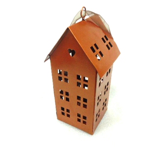 Adorno decorativo colgante de Metal en forma de cabaña para Navidad, oferta - Product Image 4