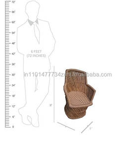 Ensemble de 2 chaises en rotin naturel, en bambou, pour salon, bureau, réception, jardin, café, restaurant, meubles - Product Image 6