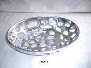 Tazón de Aluminio Fundido con Acabado Pulido Tipo Espejo, Forma Ovalada, Vajilla, Tazón para Servir, Tazón Metálico para Servir, Acabado Pulido - Product Image 4