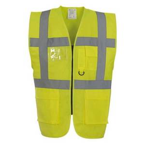 Chaleco de Seguridad Reflectante Fluorescente Impermeable Transpirable Térmico Antiestático de Poliéster para Topógrafo, Ropa de Trabajo de Emergencia para Hombre - Product Image 2