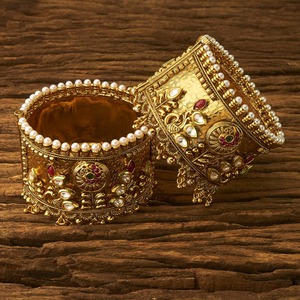 Bracelets traditionnels, larges, plaqué or, 17157, rubis green - Product Image 1