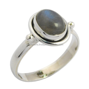 ขายส่ง925เงินสเตอร์ลิงแหวนพลอยลาบราดอไรต์เครื่องประดับวินเทจแหวนเวอร์เมลตลอดกาลขายส่งและผู้ผลิต - Product Image 2