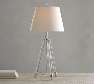 Lampe de table trépied en acrylique - Product Image 1