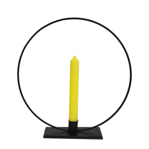 Bougeoir rond en fer pour chandelle - Product Image 1