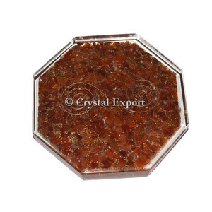 <b>Orgonite</b> Vastu Coaster Carnelian Healing Reiki Orgone Products - Product Image 1