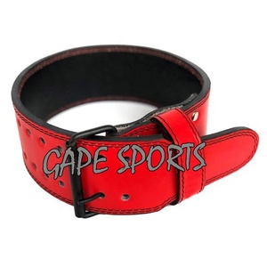 Cinturones de palanca de cuero de entrenamiento de gimnasio de 10mm de grosor personalizados OEM, palanca de levantamiento de pesas de cuero de vaca, hebilla de cinturón, equipo de levantamiento de pesas - Product Image 1