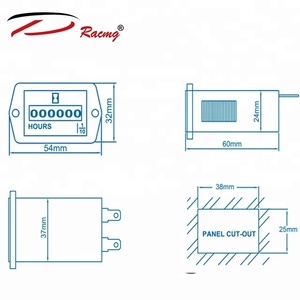 Medidor de horas del generador del motor de 6-50V CC a prueba de agua - Product Image 6