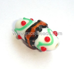 Large Designer Oval <b>Glass</b> <b>Beads</b> Multi-Purpose Indian Handmade <b>Lampwork</b> <b>Beads</b> Available Gold Blue Red White Green Made <b>Crystal</b> - Product Image 6
