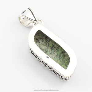 K2 hecho a mano Vintage Boho sólido plata esterlina fina colgante mujer jaspe piedra colgante hecho a mano con amor - Product Image 4