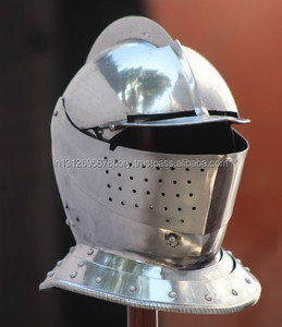 16 Gauge TC113สีเงินใช้ในการตกแต่งหมวกกันน็อคอัศวินยุคกลางปิด Armet - Product Image 5