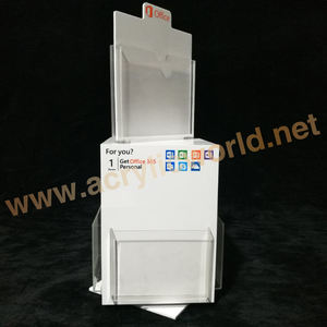 Soporte de folleto de acrílico giratorio de encimera de fábrica para tienda, soportes de letrero de acrílico/soporte de folleto de acrílico giratorio de 4 lados - Product Image 4