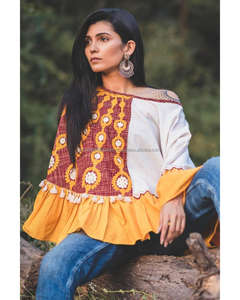 Couvre-chef brodé rouille, une face, pour filles, nouveau style, élégant, Sexy, caftan, accessoire de Collection tendance, 2019 - Product Image 1