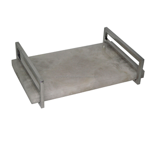 Bandeja de mármol para el hogar y el hotel, bandeja de servicio de piedra de mármol con mango de Metal, bandeja de joyería de ágata para artículo de regalo - Product Image 1