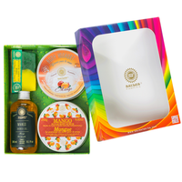 Set de Regalo Cosmético Hecho a Mano 100% Natural para Mujer, 4 Artículos con Aroma a Mango, Estilo Ejecutivo, Hidratante, Nutritivo, Exfoliante, Relajante, Protección UV