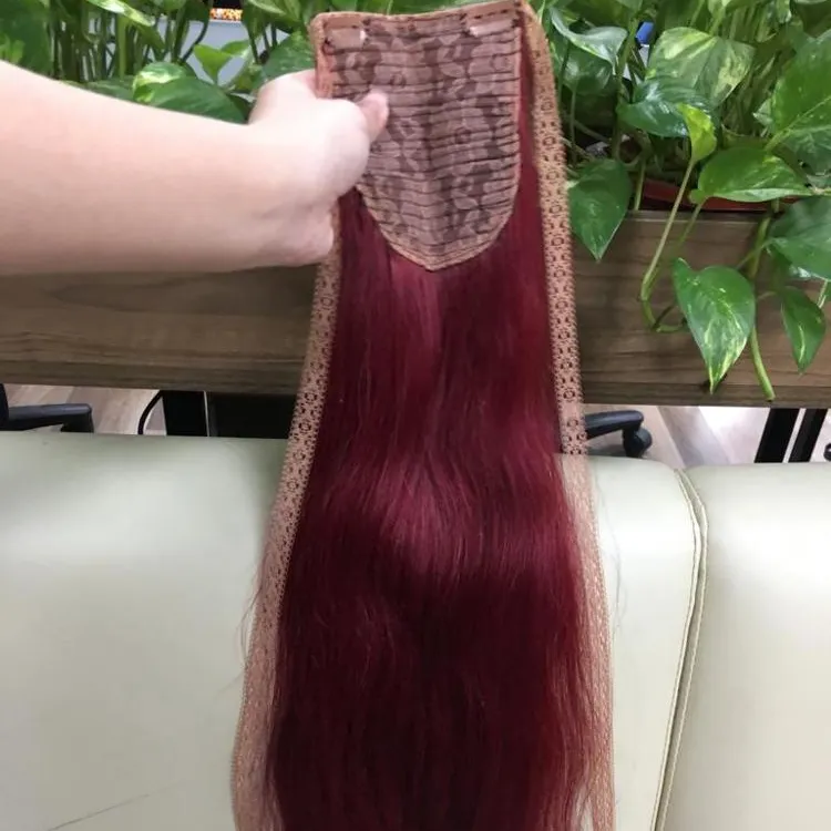 Red ponytail human hair Mcsara hair