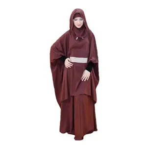 Best Quality Wholesale Prices Modern Jilbab Hooded Casual Women Prayer Clothes Two Piece Khimar