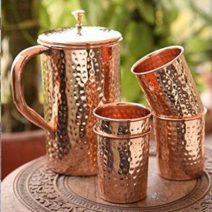 New Copper Jug <b>Glass</b> Set - Product Image 1