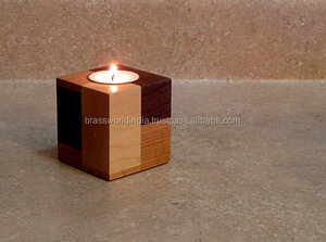 Set Of Three Wood <b>Tea</b> Light Cremation <b>Urn</b> By Brassworld India - Product Image 3