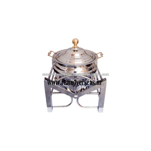 Stainless Steel Round Chafers and <b>Buffet</b> Warmer Set Wholesale Serving Dish With Stand for Catering Hotel - Product Image 2