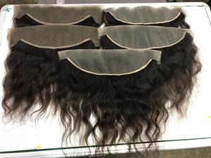 Hot Bán Nguyên Liệu Ấn Độ Remy Tóc Con Người <span class=keywords><strong>360</strong></span> Cho Đóng Cửa Bó Ren Tốt Trong Suốt 13X4 Inches 150-180% Mật Độ - Product Image 4