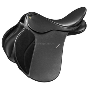 High Quality Black Genuine Leather All Purpose English <b>Saddle</b> - Product Image 1