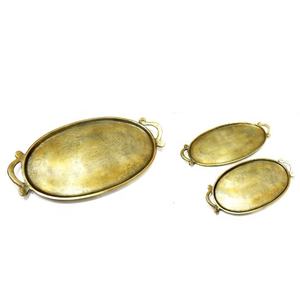 Bandeja de hierro de aluminio con estilo moderno, logotipo personalizado, bandeja decorativa para servir para boda, mesa de comedor, industria de decoración - Product Image 1