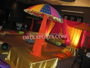 Parapluie léger en velours de couleur personnalisée, traditionnel pour les mariages indiens, dernier cri en matière de décoration de mariage, exclusif - Product Image 3